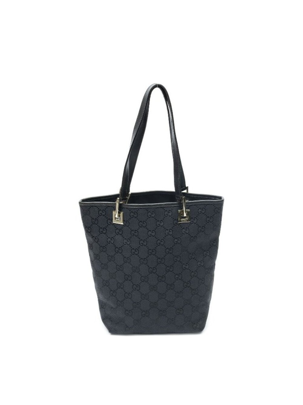 Gucci Small Bucket Tote Black GG Canvas